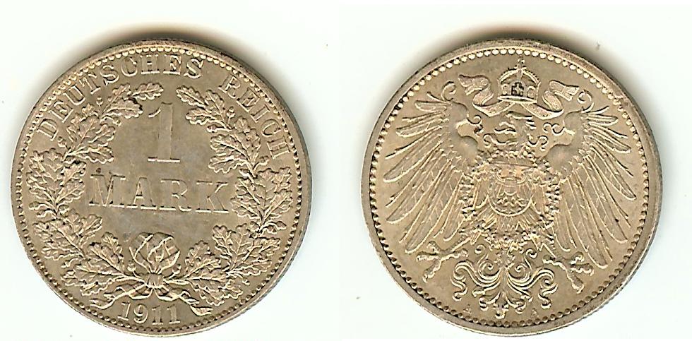 Allemagne 1 mark 1911A -SPL